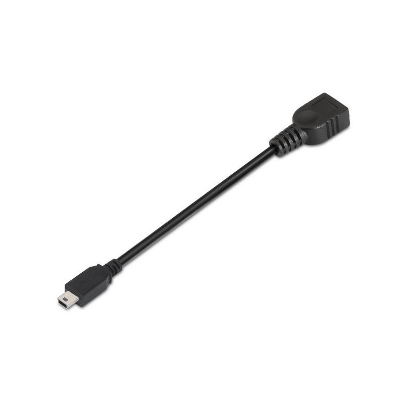 Cabo de Dados AISENS (Mini USB B - USB A - 15 cm - Preto) Cabo de Dados AISENS (Mini USB B - USB A - 15 cm - Preto)