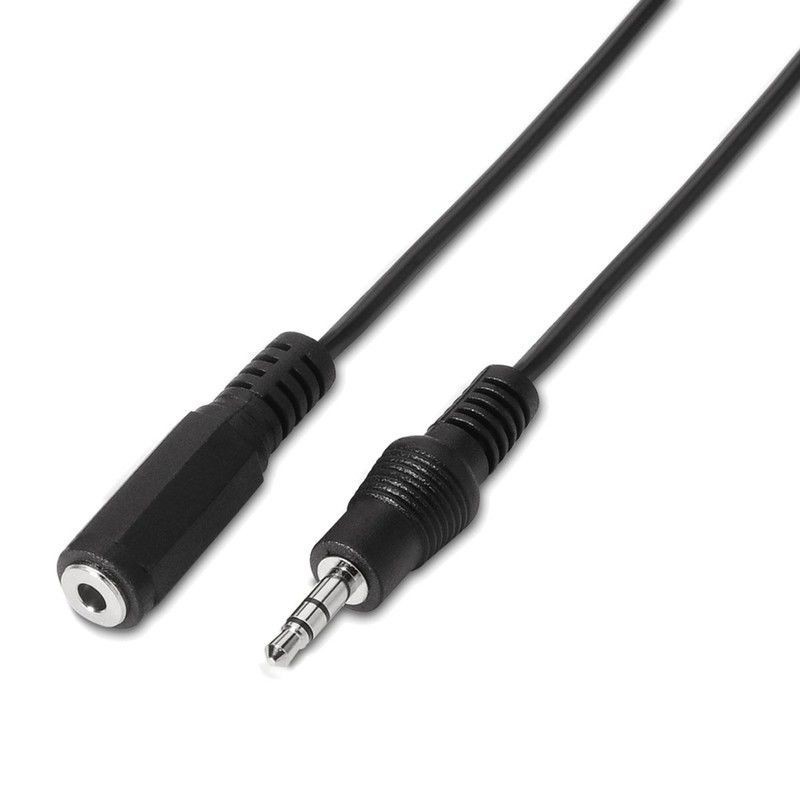 Cabo de Áudio Aisens (Jack 3.5mm - 1.5 m - Preto)