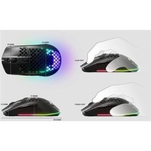 Rato Óptico Steelseries Aerox 3 RGB Wireless | Bluetooth 18000 DPI - Preto