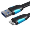 Cabo Para Discos 50cm Usb Vention VAS-A12-B050 | Preto Cabo Para Discos 50cm Usb Vention VAS-A12-B050 | Preto