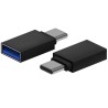 Aisens Mini Adaptador USB 3.2 para USB-C Fêmea/Macho Alumínio Preto