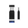 Aisens Mini Adaptador USB 3.2 para USB-C Fêmea/Macho Alumínio Preto