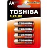 Pack 4 Pilhas AA Toshiba Alcalinas LR6/ 1,5V/ Alcalinas