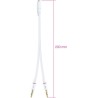 Cabo de Divisão Áudio Nanocable Jack 3,5/F - 2x Jack 3,5/M 20CM Branco