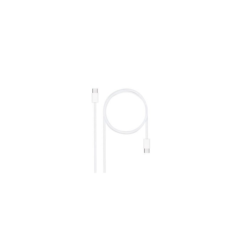 Nanocable Cabo USB-C 2.0 60W 3A - Branco (2 Metros) Nanocable Cabo USB-C 2.0 60W 3A - Branco (2 Metros)