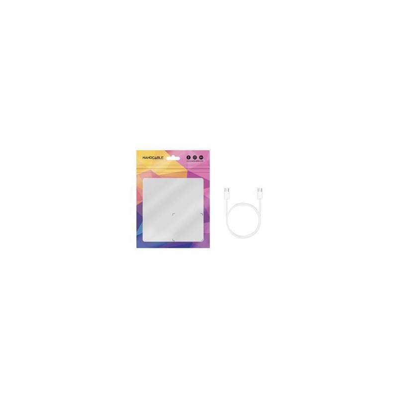 Nanocable Cabo USB-C 2.0 60W 3A - Branco (2 Metros) Nanocable Cabo USB-C 2.0 60W 3A - Branco (2 Metros)
