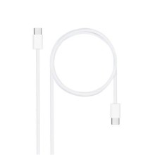 Nanocable Cabo USB-C 2.0 60W 3A - Branco (1 Metro)