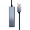 Aisens Hub USB 3.2 Para 3 USB + RJ45 15cm Grey | A106-0401