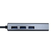 Aisens Hub USB 3.2 Para 3 USB + RJ45 15cm Grey | A106-0401