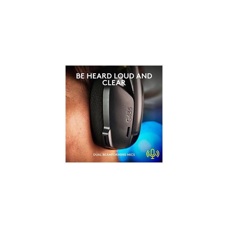 Headset Logitech G435 Lightspeed Wireless Gaming Preto
