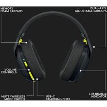 Headset Logitech G435 Lightspeed Wireless Gaming Preto