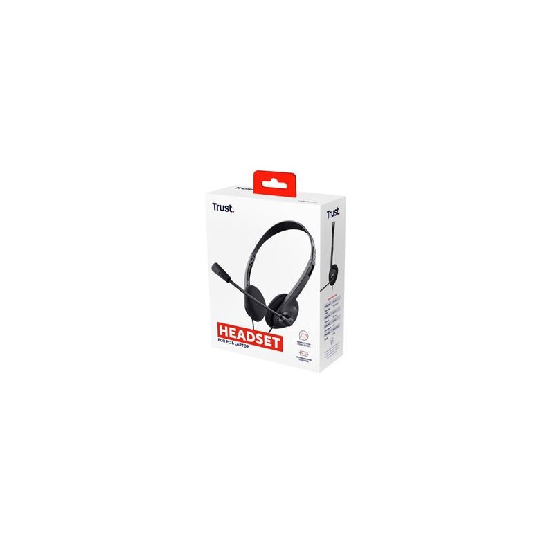Trust Chat Headset 24659 com Microfone Jack 3.5 Preto