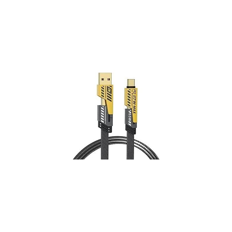 Cabo de Carregamento 4 em 1 - NOHON - Multi USB (USB-C | USB-A | Lightning) - Flat Wire Cable