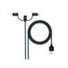 Cabo Multipontas USB Nanocable 10.01.3200 (Micro-USB, USB Type-C, Lightning) Preto Cabo Multipontas USB Nanocable 10.01.3200 (Micro-USB, USB Type-C, Lightning) Preto