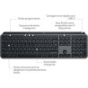 ** ReUse GRADE A ** Teclado LOGITECH MX Keys S (Wireless - Idioma Português - Teclado Numérico)