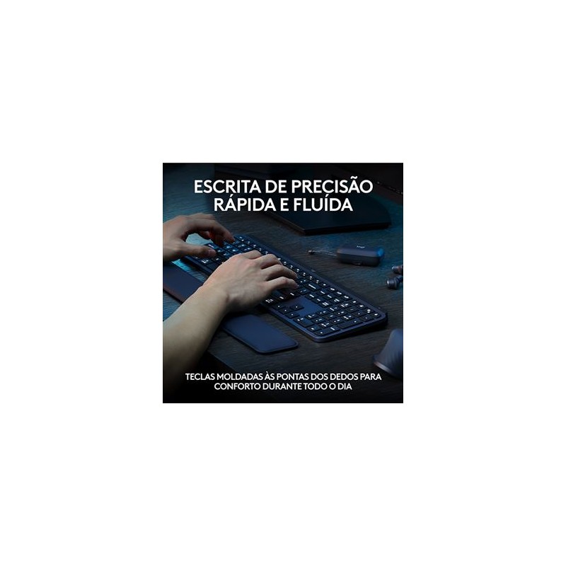 ** ReUse GRADE A ** Teclado LOGITECH MX Keys S (Wireless - Idioma Português - Teclado Numérico)