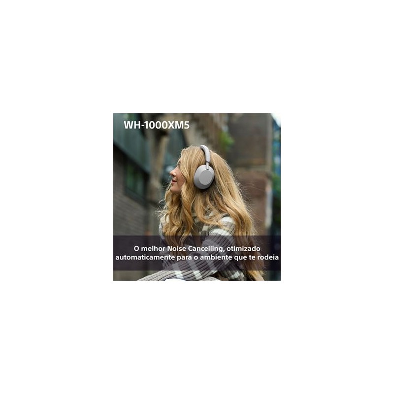 Auscultadores Noise Cancelling Bluetooth Sony WH-1000XM5 - Silver