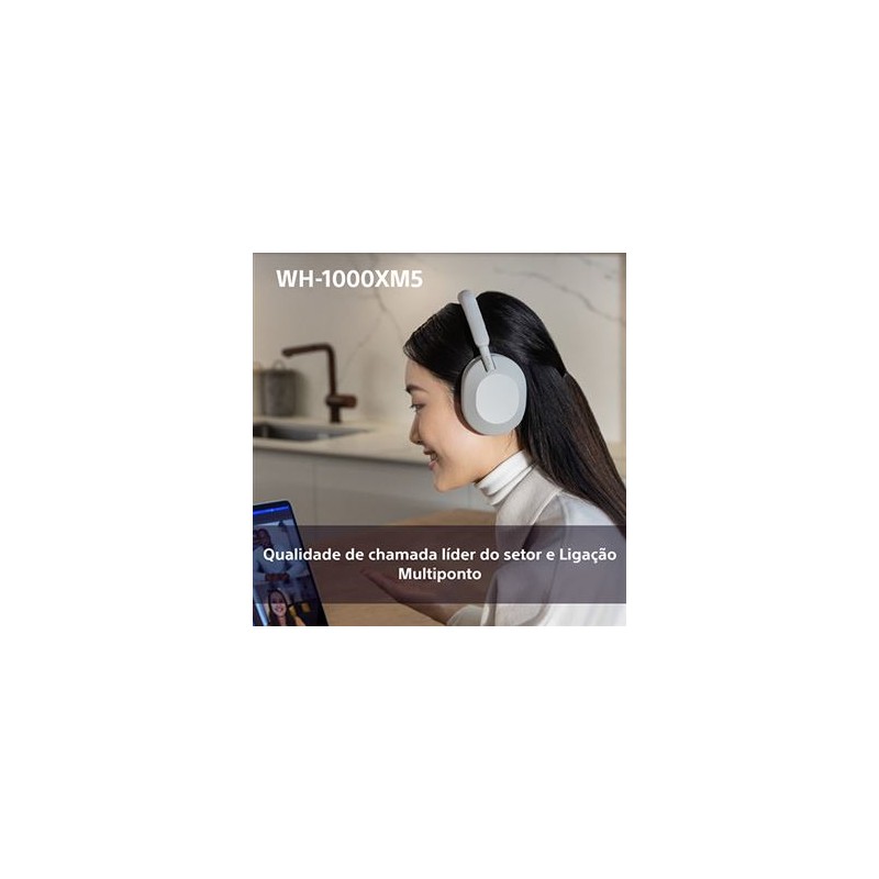 Auscultadores Noise Cancelling Bluetooth Sony WH-1000XM5 - Silver