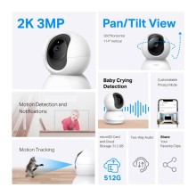 TP-Link Câmara de Segurança Tapo TC71 2K Pan/tilt Security Wi-fi - TC71
