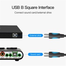 Cabo de Impressora Usb 3.0 a para Usb-B VAS-A16-B150 1,5 M Preto - Vention