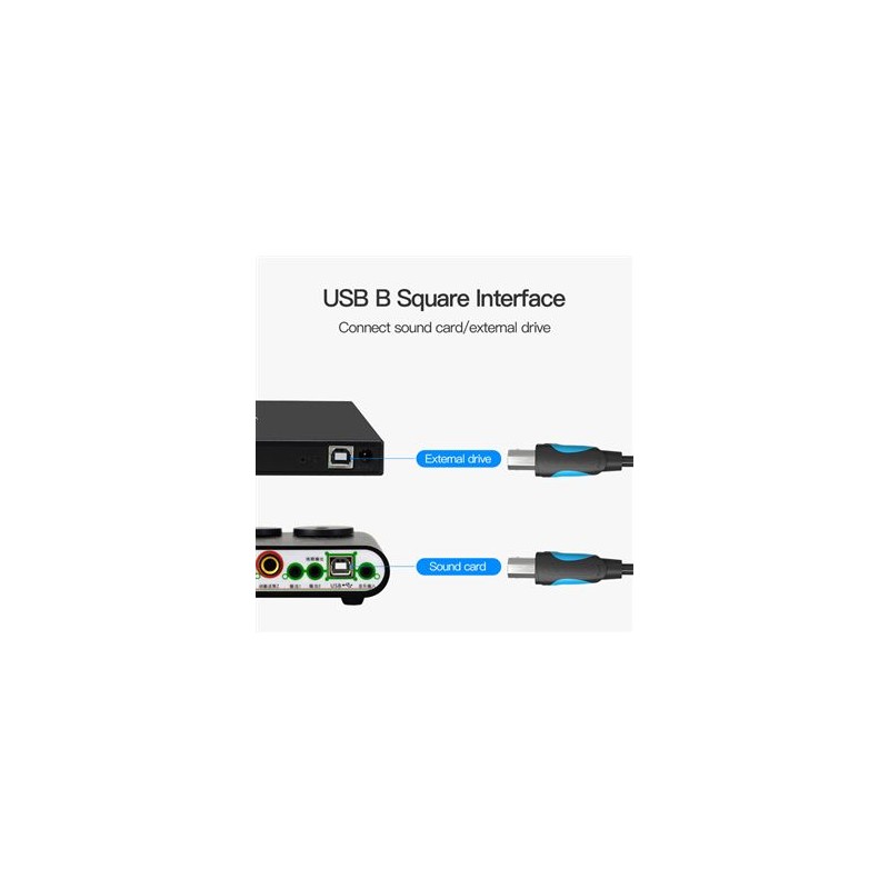 Cabo de Impressora Usb 3.0 a para Usb-B VAS-A16-B150 1,5 M Preto - Vention Cabo de Impressora Usb 3.0 a para Usb-B VAS-A16-B150 1,5 M Preto - Vention
