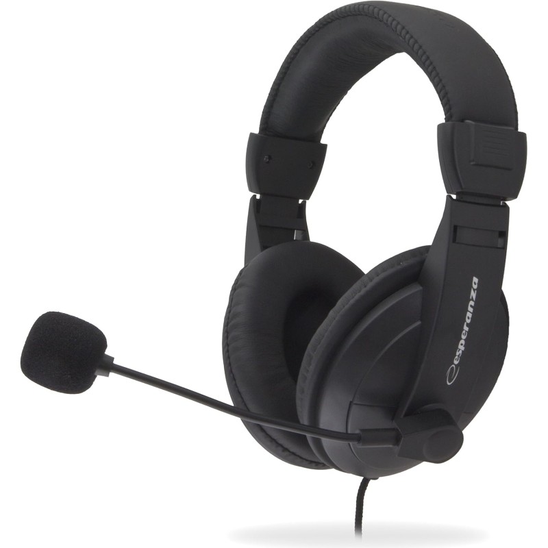 Auscultadores com micro Esperanza EH103 Stereo Black