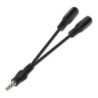 Duplicador de Jack NANOCABLE (0.15 m - Jack 3.5mm - Preto)