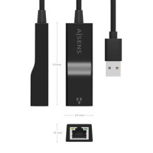 Aisens Adaptador USB 3.0 a Ethernet RJ45 15cm - ADAPTAAISA106-0766