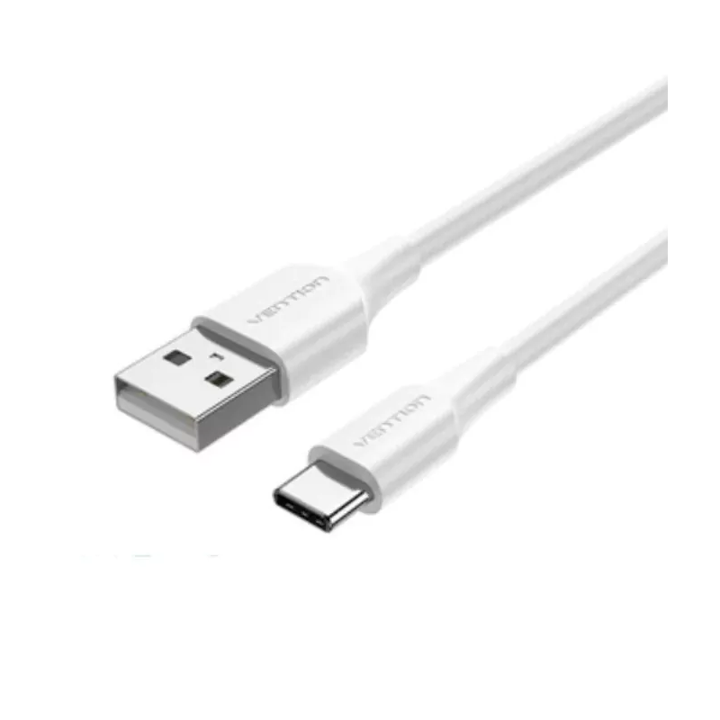 Cabo USB 2.0 Para TIPO-C VENTION até 60W 480MBPS 1M Branco Cabo USB 2.0 Para TIPO-C VENTION até 60W 480MBPS 1M Branco