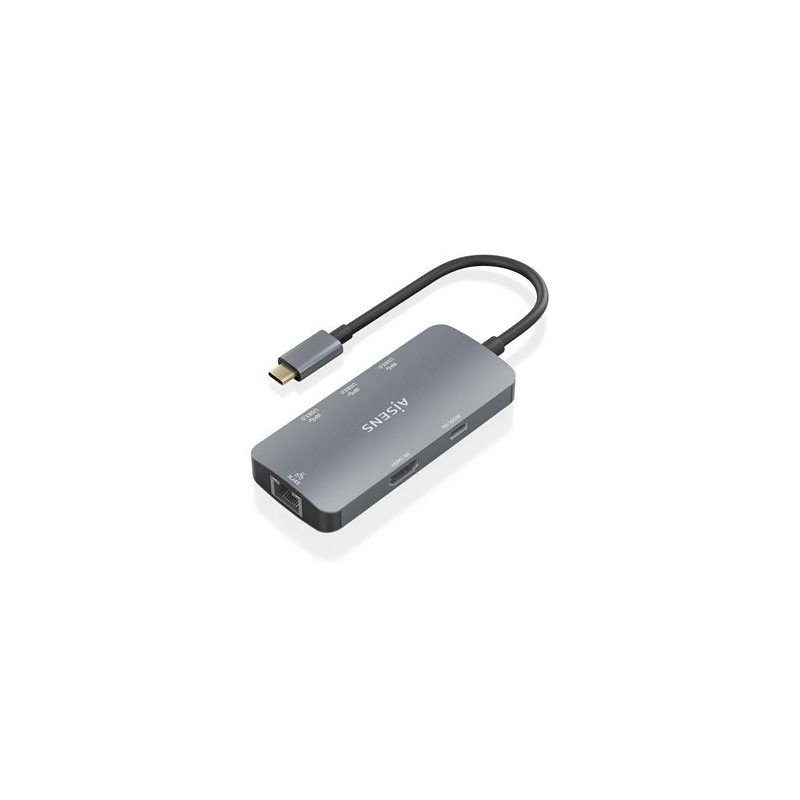 Docking USB Tipo-C Aisens ASUC-6P019-GR/ 1xHDMI/ 3xUSB/ 1xRJ45/ 1xUSB Tipo-C PD