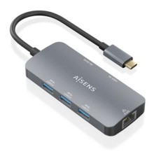 Docking USB Tipo-C Aisens ASUC-6P019-GR/ 1xHDMI/ 3xUSB/ 1xRJ45/ 1xUSB Tipo-C PD