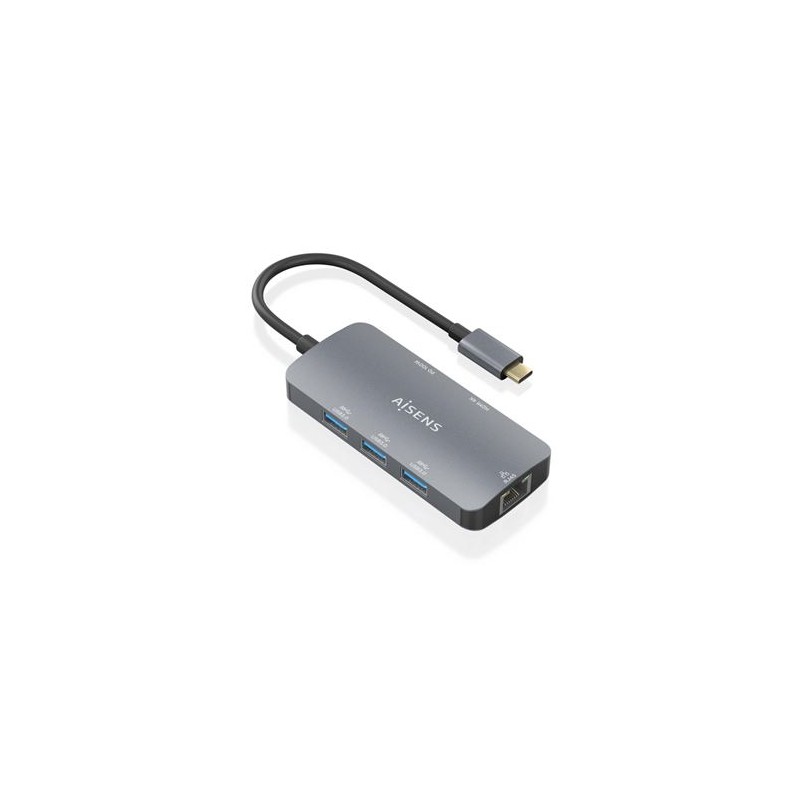 Docking USB Tipo-C Aisens ASUC-6P019-GR/ 1xHDMI/ 3xUSB/ 1xRJ45/ 1xUSB Tipo-C PD