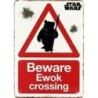 Placa Metálica Star Wars: Beware Ewok Crossing