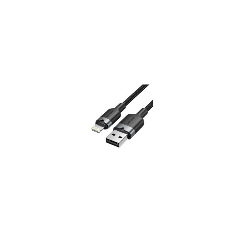 Cabo USB Vention LANBF Lightning/ USB Macho - Lightning Macho/ 480Mbps/ 1m/ Preto Cabo USB Vention LANBF Lightning/ USB Macho - Lightning Macho/ 480Mbps/ 1m/ Preto