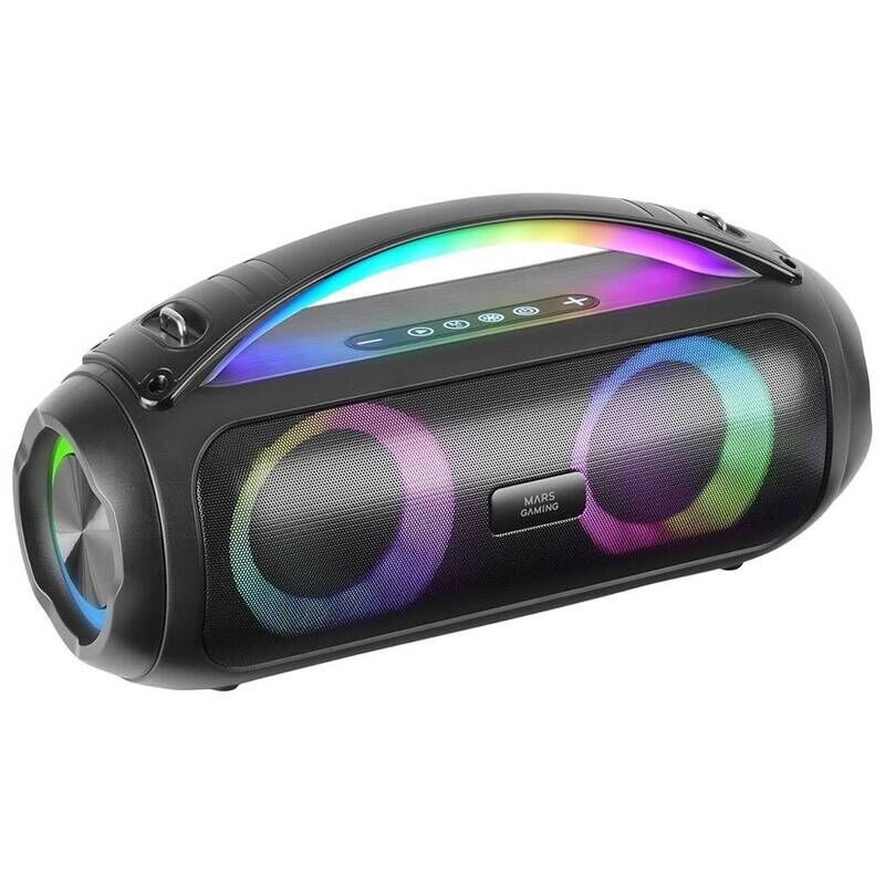 Coluna Portátil Mars Gaming MS-PULSE RGB Bluetooth 50W Preta