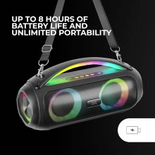 Coluna Portátil Mars Gaming MS-PULSE RGB Bluetooth 50W Preta