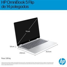 Portátil HP OmniBook 5 Flip 14-fp0014np | 14" | Intel® Core™ 7 150U | 16GB | 1TB SSD