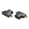 Adaptador HDMI 2 em 1 Vention AGFB0/ HDMI Fêmea para Micro HDMI Macho - Mini HDMI Macho Adaptador HDMI 2 em 1 Vention AGFB0/ HDMI Fêmea para Micro HDMI Macho - Mini HDMI Macho