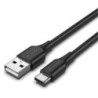 Cabo USB 2.0 Tipo-C Vention CTHBH, USB Tipo-C Macho - USB Macho, Até 60W, 480Mbps, 2m, Preto