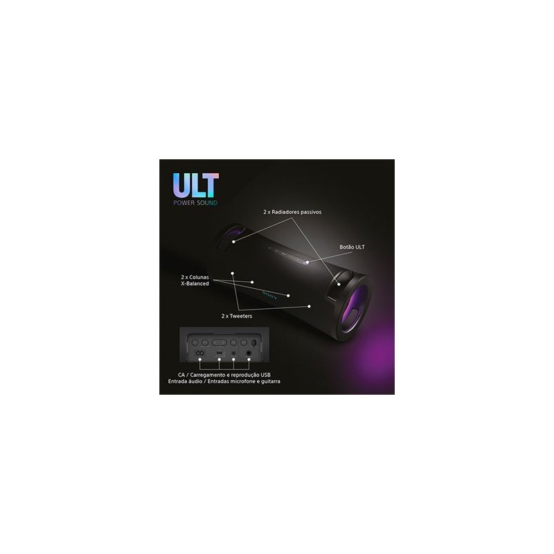 Coluna Bluetooth SONY ULT Field 7 SRS-ULT70B (Autonomia: Até 30 h - Preto) Coluna Bluetooth SONY ULT Field 7 SRS-ULT70B (Autonomia: Até 30 h - Preto)