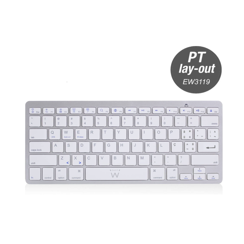 *SEM CAIXA* Teclado EWENT Bluetooth Slim (Português)