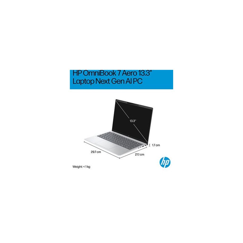Portátil HP OmniBook 7 AeroNGAI 13-bg1003np | 13.3" | AMD Ryzen™ AI 7 350 | 32GB | 1TB SSD