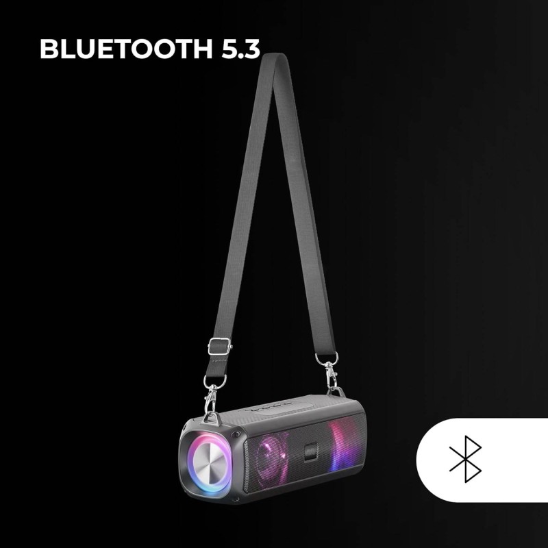 Coluna Portátil Mars Gaming MXB-XT RGB 20W Bluetooth Preta