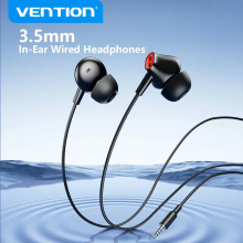 Fones de ouvido intra-auriculares Vention Echo Lite/ com Microfone/ Conector 3.5MM/ preto