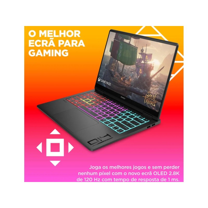*ReUse Grade A+* Portátil Gaming HP Omen Transcend 14-fb0008np (Intel Core Ultra 9 185H - RTX 4060 - RAM: 32 GB - 1 TB SSD)