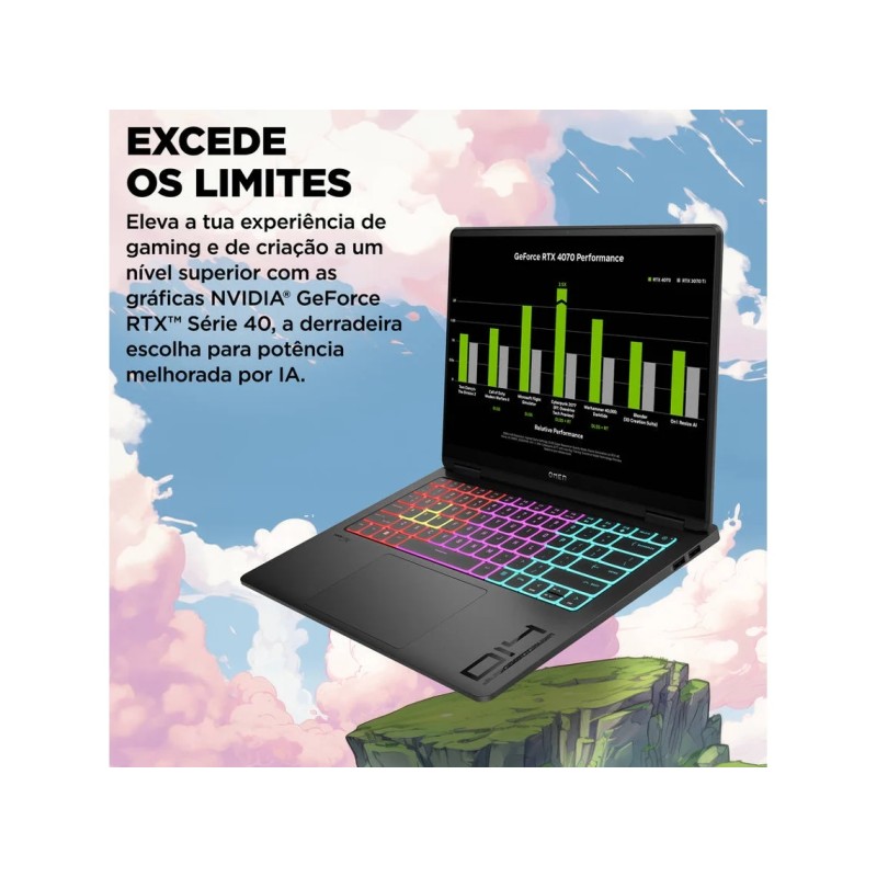 *ReUse Grade A+* Portátil Gaming HP Omen Transcend 14-fb0008np (Intel Core Ultra 9 185H - RTX 4060 - RAM: 32 GB - 1 TB SSD)