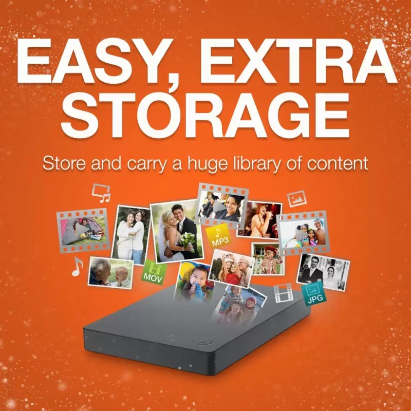 Disco Externo Seagate 2TB Basic Portable USB 3.0 Preto - STJL2000400