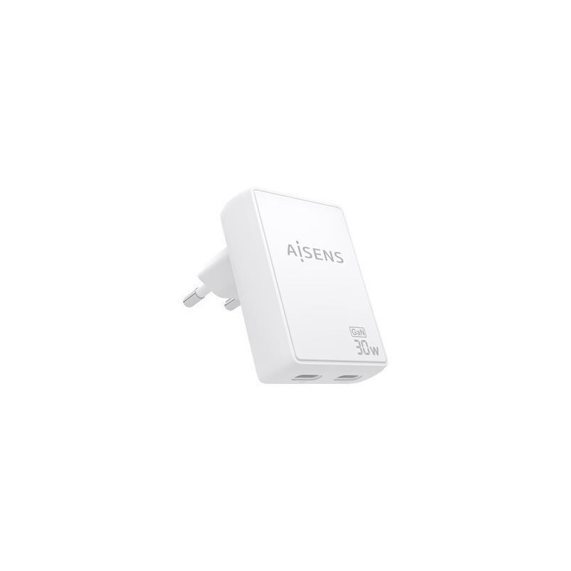 Carregador de Dispositivos Móveis 2x USB-C 30W - Aisens ASCH-30W2P075-W