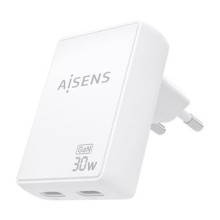 Carregador de Dispositivos Móveis 2x USB-C 30W - Aisens ASCH-30W2P075-W