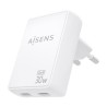 Carregador de Dispositivos Móveis 2x USB-C 30W - Aisens ASCH-30W2P075-W